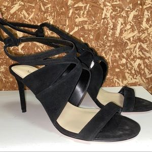 Nine West Suede Tie Sandals • Black • Size: 8.5